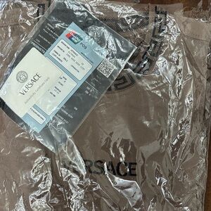 Versace Taupe/Brown Logo Crewneck Sweatshirt